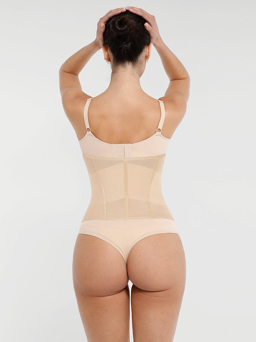 7 Steel Bones Waist and Abdomen Shaping Breathable Mesh Waist Trainer