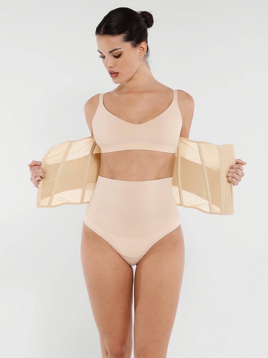 7 Steel Bones Waist and Abdomen Shaping Breathable Mesh Waist Trainer