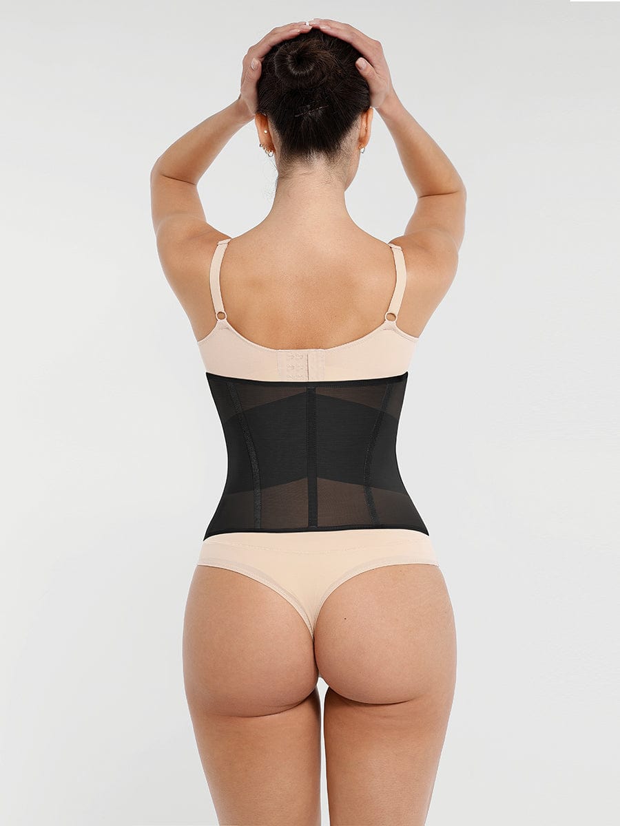 7 Steel Bones Waist and Abdomen Shaping Breathable Mesh Waist Trainer