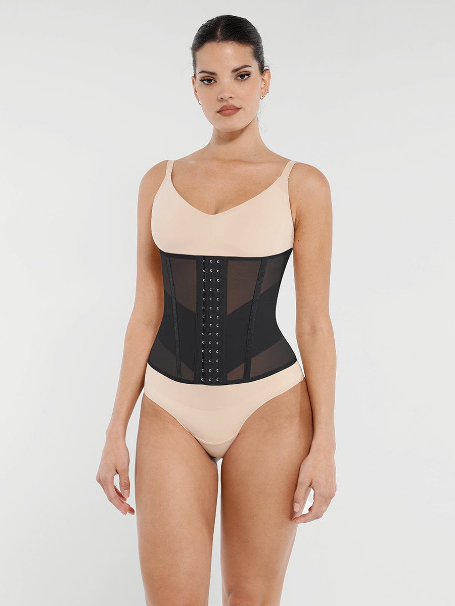 7 Steel Bones Waist and Abdomen Shaping Breathable Mesh Waist Trainer