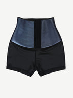 Blue Neoprene Shorts Hook And Eye Closure Cellulite Reducing