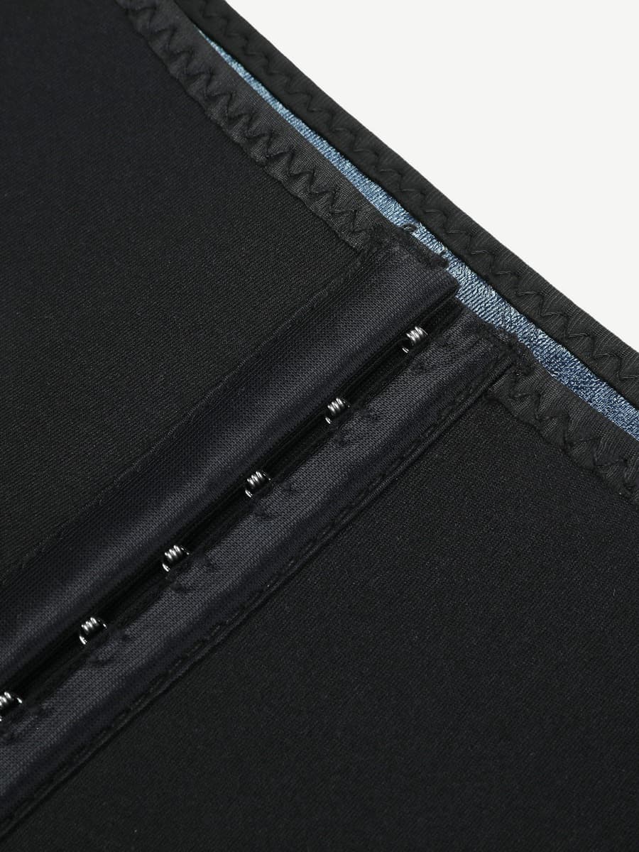 Blue Neoprene Shorts Hook And Eye Closure Cellulite Reducing